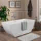 Altair Montague 67" x 32" Freestanding Soaking Acrylic Bathtub 50967-BAT-WH-F - Image 4