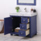 Altair Jardin 36" Single Bathroom Vanity Set in Jewelry Blue and Carrara White Marble Countertop with Mirror  539036-JB-CA - Image 4