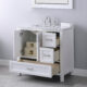 Altair Isla 36" Single Bathroom Vanity Set in White and Carrara White Marble Countertop with Mirror  538036-WH-CA - Image 4