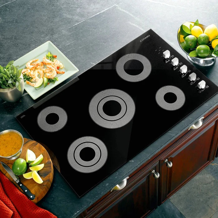 Cosmo 4 Piece, 36" Electric Cooktop 30" Wall Oven 24.4" Microwave & Refrigerator COS-4PKG-141 - Image 15