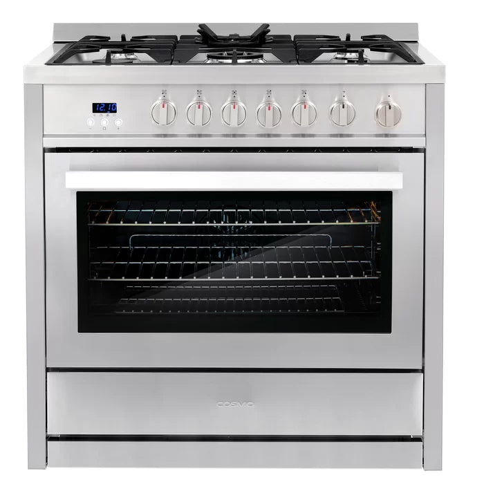 Cosmo 4 Piece, 36" Gas Range 36" Range Hood 24" Dishwasher & Refrigerator COS-4PKG-150 - Image 2