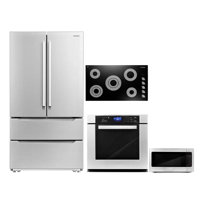 Cosmo 4 Piece, 36" Cooktop 30" Wall Oven 24.4" Microwave & French Door Refrigerator COS-4PKG-260 - Image 21