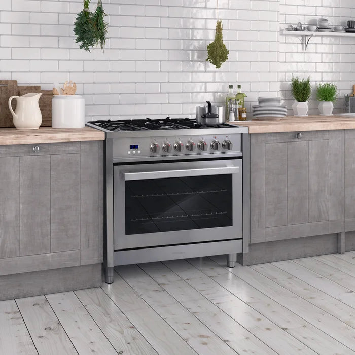 Cosmo 4 Piece, 36" Dual Fuel Range 36" Range Hood 24" Dishwasher & Refrigerator COS-4PKG-222 - Image 15