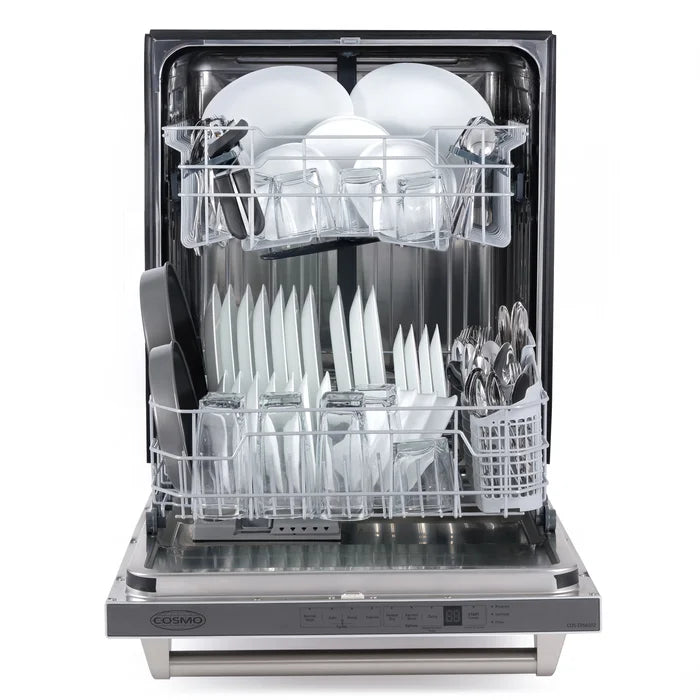 Cosmo 4 Piece, 36" Gas Range 36" Range Hood 24" Dishwasher & Refrigerator COS-4PKG-150 - Image 5