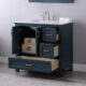 Altair Isla 36" Single Bathroom Vanity Set in Classic Blue and Carrara White Marble Countertop with Mirror  538036-CB-CA - Image 4