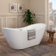 Altair Alana 70" x 32" Freestanding Soaking Acrylic Bathtub 50270-BAT-WH-F - Image 4