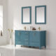 Altair Sutton 60" Double Bathroom Vanity Set in Royal Green and Carrara White Marble Countertop with Mirror  541060-RG-CA - Image 5