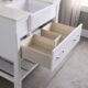 Altair Georgia 36" Single Bathroom Vanity Set in White and Composite Carrara White Stone Top with White Farmhouse Basin with Mirror  537036-WH-AW - Image 4