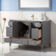 Altair Sutton 48" Single Bathroom Vanity Set in Gray and Carrara White Marble Countertop with Mirror  541048-GR-CA - Image 4