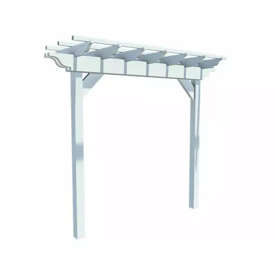 images Creekvine Designs 4' X 8' Vinyl Monterrey Pergola HBWVMP4x8CVD - Image 1