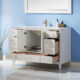 Altair  Sutton 48" Single Bathroom Vanity Set in White and Carrara White Marble Countertop with Mirror  541048-WH-CA - Image 4