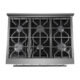 NXR SCD3611 36" Natural Gas Dual Fuel Range & EH3619 Under Cabinet Hood Bundle, Stainless Steel  SCD3611EHBD - Image 5