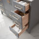 Altair Sutton 48" Single Bathroom Vanity Set in Gray and Carrara White Marble Countertop with Mirror  541048-GR-CA - Image 5