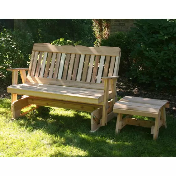 images Creekvine Designs Cedar Countryside Rocking Glider & Table Set WRF5SEGSETCVD - Image 1