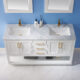 Altair Remi 60" Double Bathroom Vanity Set in White and Carrara White Marble Countertop with Mirror  532060-WH-CA - Image 5