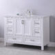 Altair Isla 48" Single Bathroom Vanity Set in White and Carrara White Marble Countertop with Mirror 538048-WH-CA - Image 5