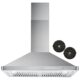 Cosmo 30'' Ducted Wall Mount Range Hood in Stainless Steel with LED Lighting and Permanent Filters COS-63175 - Image 6