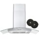 Cosmo 36" Ductless Wall Mount Range Hood in Stainless Steel with LED Lighting and Carbon Filter Kit for Recirculating COS-668A900-DL - Image 4