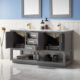 Altair Remi 60" Double Bathroom Vanity Set in Gray and Carrara White Marble Countertop with Mirror 532060-GR-CA - Image 6