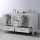 Altair Isla 60" Double Bathroom Vanity Set in White and Carrara White Marble Countertop with Mirror 538060-WH-CA - Image 6