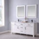 Altair Maribella 72" Double Bathroom Vanity Set in White and Carrara White Marble Countertop with Mirror  535072-WH-CA - Image 6