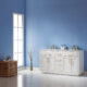 Altair Ivy 60" Double Bathroom Vanity Set in White and Carrara White Marble Countertop with Mirror 531060-WH-CA - Image 6