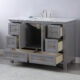 Altair Isla 48" Single Bathroom Vanity Set in Gray and Carrara White Marble Countertop with Mirror  538048-GR-CA - Image 6