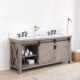Vinnova Cortes 72" Double Sink Bath Vanity in Classical Grey with  White Composite Countertop and Mirror  701772-CR-WS - Image 16