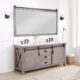 Vinnova Cortes 72" Double Sink Bath Vanity in Classical Grey with  White Composite Countertop and Mirror  701772-CR-WS - Image 4