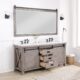Vinnova Cortes 72" Double Sink Bath Vanity in Classical Grey with  White Composite Countertop and Mirror  701772-CR-WS - Image 5