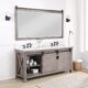 Vinnova Cortes 72" Double Sink Bath Vanity in Classical Grey with  White Composite Countertop and Mirror  701772-CR-WS - Image 6