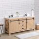Vinnova Cortes 72" Double Sink Bath Vanity in Weathered Pine with White Composite Countertop and Mirror  701772-WP-WS - Image 14