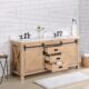 Vinnova Cortes 72" Double Sink Bath Vanity in Weathered Pine with White Composite Countertop and Mirror  701772-WP-WS - Image 16
