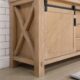 Vinnova Cortes 72" Double Sink Bath Vanity in Weathered Pine with White Composite Countertop and Mirror  701772-WP-WS - Image 9