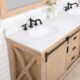 Vinnova Cortes 72" Double Sink Bath Vanity in Weathered Pine with White Composite Countertop and Mirror  701772-WP-WS - Image 7
