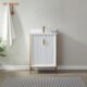 Vinnova Granada 24" Vanity in White with White Composite Grain Stone Countertop With Mirror  736024-WH-GW - Image 10