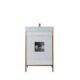 Vinnova Granada 24" Vanity in White with White Composite Grain Stone Countertop With Mirror  736024-WH-GW - Image 17