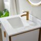Vinnova Granada 24" Vanity in White with White Composite Grain Stone Countertop With Mirror  736024-WH-GW - Image 6
