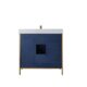 Vinnova Granada 36" Vanity in Royal Blue with White Composite Grain Stone Countertop With Mirror  736036-RB-GW - Image 14