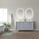 Vinnova Granada 60" Vanity in Paris Grey with White Composite Grain Stone Countertop With Mirror  736060-PG-GW - Image 2