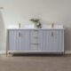 Vinnova Granada 72" Vanity in Paris Grey with White Composite Grain Stone Countertop With Mirror  736072-PG-GW - Image 11