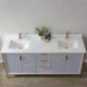 Vinnova Granada 72" Vanity in Paris Grey with White Composite Grain Stone Countertop With Mirror  736072-PG-GW - Image 14