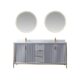 Vinnova Granada 72" Vanity in Paris Grey with White Composite Grain Stone Countertop With Mirror  736072-PG-GW