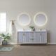 Vinnova Granada 72" Vanity in Paris Grey with White Composite Grain Stone Countertop With Mirror  736072-PG-GW - Image 2