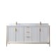 Vinnova Granada 72" Vanity in White with White Composite Grain Stone Countertop With Mirror  736072-WH-GW - Image 11