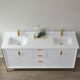 Vinnova Granada 72" Vanity in White with White Composite Grain Stone Countertop With Mirror  736072-WH-GW - Image 15