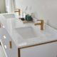 Vinnova Granada 72" Vanity in White with White Composite Grain Stone Countertop With Mirror  736072-WH-GW - Image 16