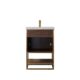 Vinnova Donostia 24" Vanity in Walnut with Ceramic under-mount Sink With Mirror 737024-NLW-WH - Image 20