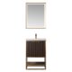 Vinnova Donostia 24" Vanity in Walnut with Ceramic under-mount Sink With Mirror 737024-NLW-WH