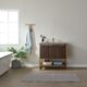 Vinnova Donostia 36" Vanity in Walnut with Grey Composite Armani limestone board stone countertop With Mirror  737036-NLW-ALB - Image 19